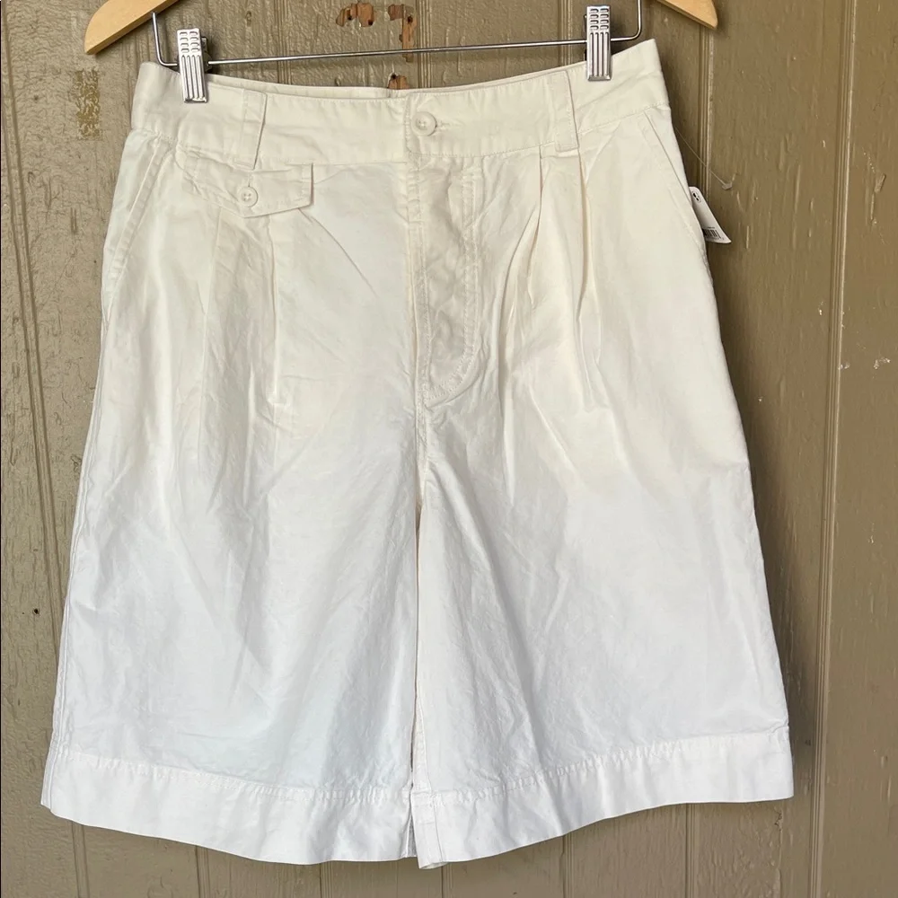 Free People high street Pleated  wide leg Shorts in optic white - Picture 2 of 10